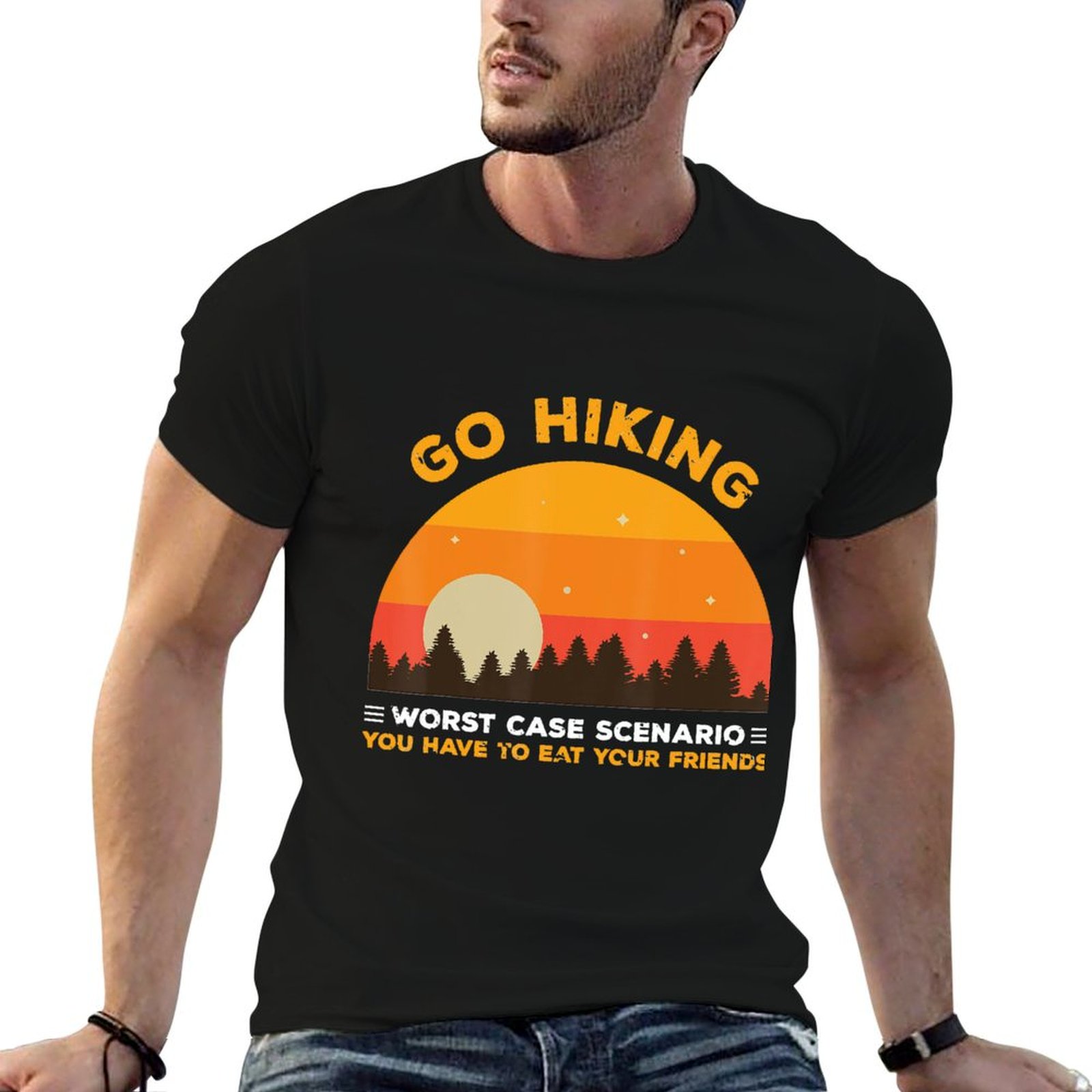 Outdoor Adventure Friends - Camiseta Divertida para Caminhada e Acampamento: