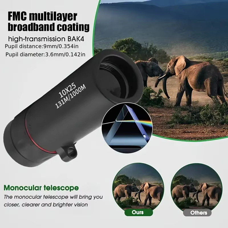 Telescópio Monocular HD 10X25, - Outdoor Adventure Watches avaliação e preço