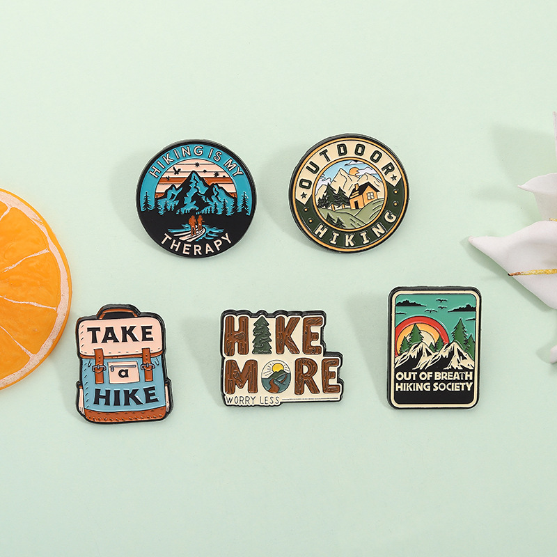 Conjunto de 5 Broches Esmaltad - Outdoor Adventure Friends avaliação e preço