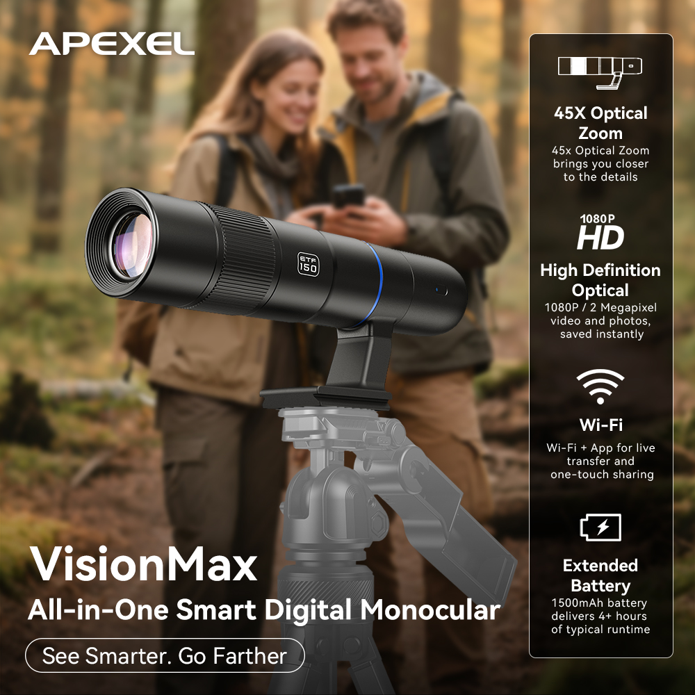 APEXEL Monóculo Digital Portát - Outdoor Adventure Watches avaliação e preço